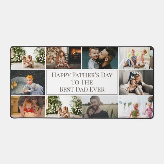 カスタム父の日の最高のパパEver Photo Collage デスクマット (正面)