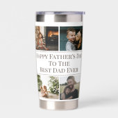 カスタム父の日の最高のパパEver Photo Collage 保温保冷タンブラー (左面)