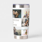 カスタム父の日の最高のパパEver Photo Collage 保温保冷タンブラー (背面)