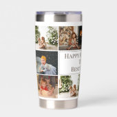 カスタム父の日の最高のパパEver Photo Collage 保温保冷タンブラー (正面)