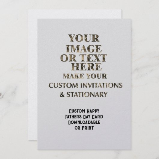 カスタム父の日パーソナライズされたカードの作成 招待状 (正面/裏面)