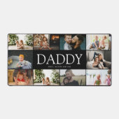 カスタム父の日ファミリーフォトコラージュ デスクマット (正面)