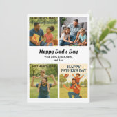 カスタム父の日フォトコラージュカード 招待状 (スタンド正面)