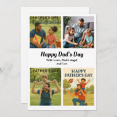 カスタム父の日フォトコラージュカード 招待状 (正面/裏面)