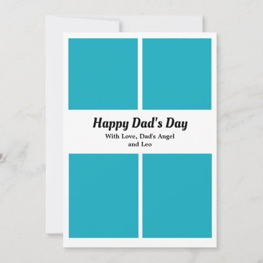 カスタム父の日フォトコラージュカード 招待状 (正面)