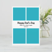 カスタム父の日フォトコラージュカード 招待状 (スタンド正面)