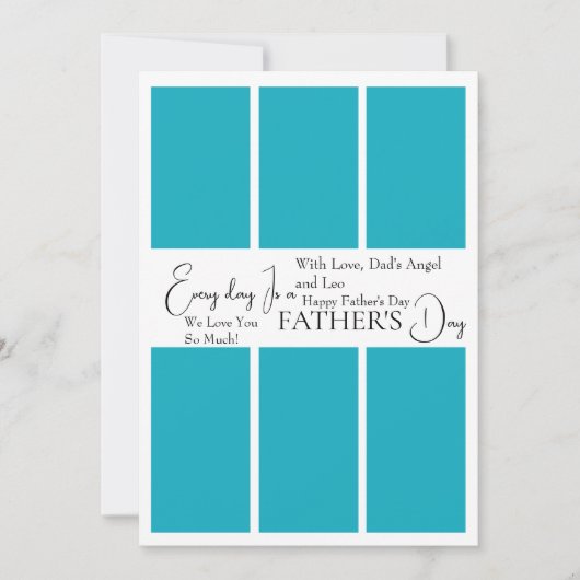 カスタム父の日フォトコラージュカード 招待状 (正面)