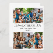 カスタム父の日フォトコラージュカード 招待状 (正面/裏面)