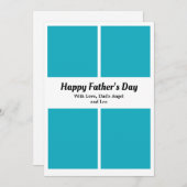 カスタム父の日フォトコラージュカード 招待状 (正面/裏面)