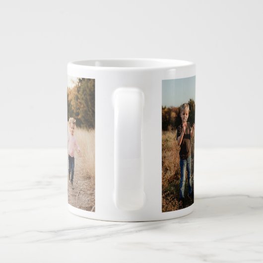 カスタム父の日フォトコラージュパポ最高のウエバー ジャンボコーヒーマグカップ (裏面)