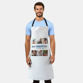 カスタム父の日フォトコラージュ最高のダディ エプロン (着用した状態)