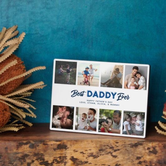 カスタム父の日フォトコラージュ最高のダディ フォトプラーク