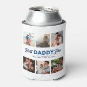 カスタム父の日フォトコラージュ最高のダディ 缶クーラー (缶正面)