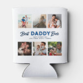 カスタム父の日フォトコラージュ最高のダディ 缶クーラー (裏面)