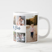 カスタム父の日フォトコラージュ最高のパパ ジャンボコーヒーマグカップ (右)