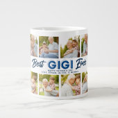 カスタム父の日フォトコラージュ最高のパパG ジャンボコーヒーマグカップ (正面)