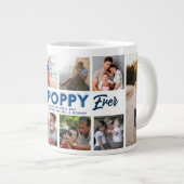 カスタム父の日フォトコラージュ最高のポピー ジャンボコーヒーマグカップ (正面右)
