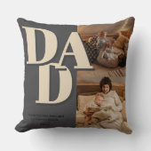 カスタム父の日フォトコラージュ | パパ文字 – クッション (正面)