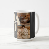 カスタム父の日フォトコラージュ | パパ文字 – コーヒーマグカップ (正面右)