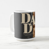 カスタム父の日フォトコラージュ | パパ文字 – コーヒーマグカップ (正面左)