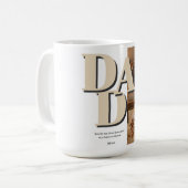 カスタム父の日フォトコラージュ | パパ文字 – コーヒーマグカップ (正面左)