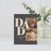 カスタム父の日フォトコラージュ | パパ文字 –  シーズンポストカード (スタンド正面)