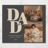 カスタム父の日フォトコラージュ | パパ文字 –  ビールラベル (シングルラベル)