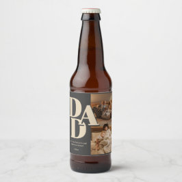 カスタム父の日フォトコラージュ | パパ文字 –  ビールラベル