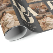 カスタム父の日フォトコラージュ | パパ文字 – ラッピングペーパー (ロールコーナー)