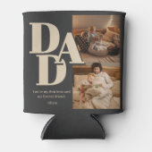 カスタム父の日フォトコラージュ | パパ文字 – 缶クーラー (正面)