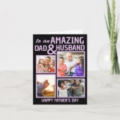 カスタム父の日フォト Amazing Dad & Husband カード (正面)