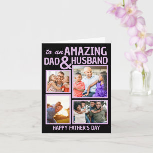 カスタム父の日フォト Amazing Dad & Husband カード