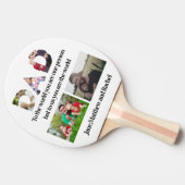 カスタム父の日5写真コラージュ 卓球ラケット (横)