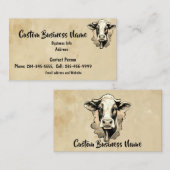 カスタム牛の牛の牛 名刺 (正面/裏面)