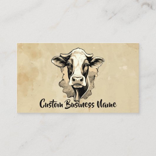 カスタム牛の牛の牛 名刺 (裏面)