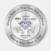 カスタム牧師または教会の記念日のパーティーの好意 マグネット (正面)