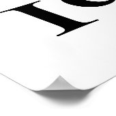 カスタム特別日付(白黒) ポスター (角)