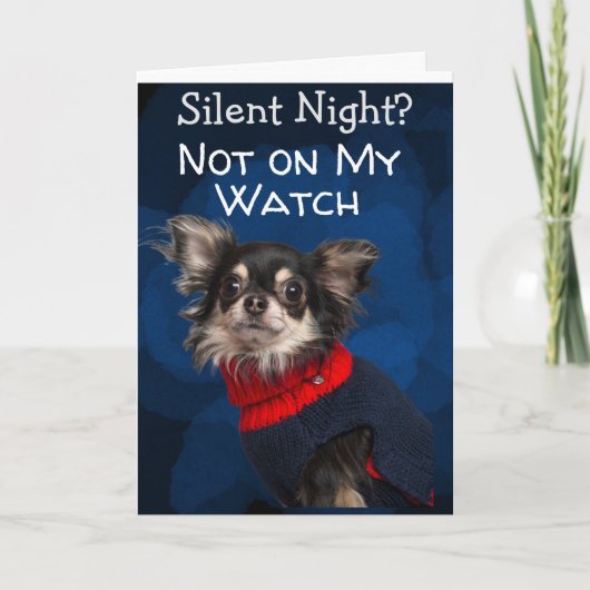 カスタム犬からのクリスマスカード サンキューカード (正面)