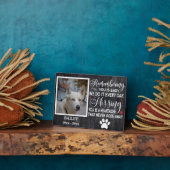 カスタム犬のためにあなた追悼引用文 フォトプラーク (側面)