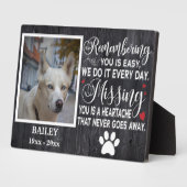 カスタム犬のためにあなた追悼引用文 フォトプラーク (側面)