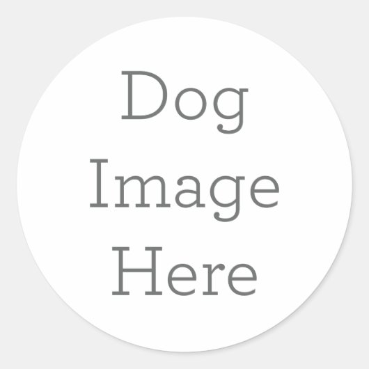 カスタム犬のステッカー ラウンドシール (正面)