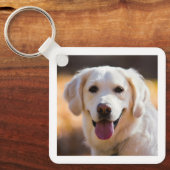 カスタム犬のペット写真 キーホルダー (正面)