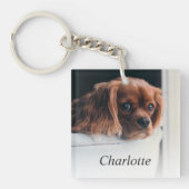 カスタム犬のペット写真 キーホルダー (正面)