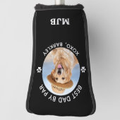 カスタム犬の写真かわいいモノグラムパーソナライズされたパター ゴルフヘッドカバー (回転90)