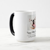 カスタム犬の写真のお父さんの日のマグカップ モーフィングマグカップ (正面左)