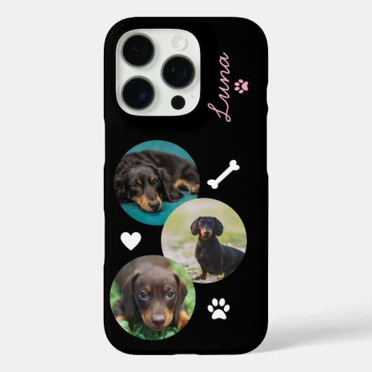 カスタム犬の写真コラージュ Case-Mate iPhoneケース (裏面)