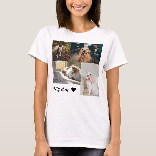 カスタム犬の写真記念Tシャツ Tシャツ (正面)