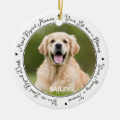 カスタム犬の写真追悼の詩ペット記念碑 セラミックオーナメント (正面)