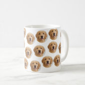 カスタム犬の写真|かわいい白いオーダーメイド コーヒーマグカップ (正面右)