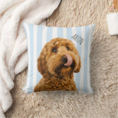 カスタム犬の写真 オリジナルペットの名前 クッション (ブランケット)